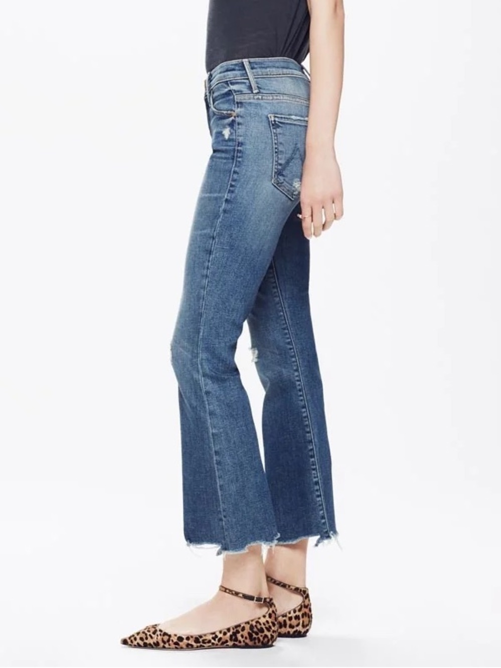 Mother Women’s The Weekender Ankle Fray Denim Jeans in Wild - Picture 3 of 10